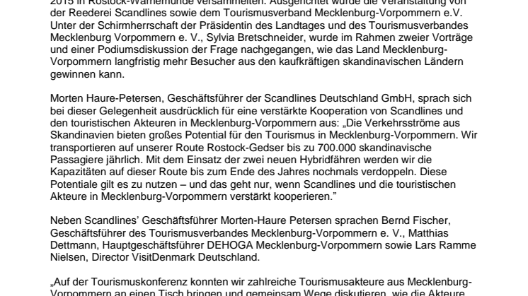 Mehr Skandinavier nach Mecklenburg-Vorpommern!