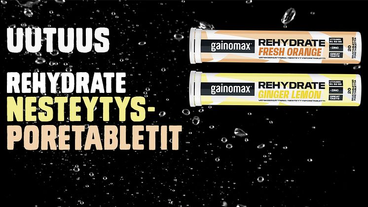 Gainomax Rehydrate nesteytysporetabletit – kätevä ja ekologinen treenikaveri