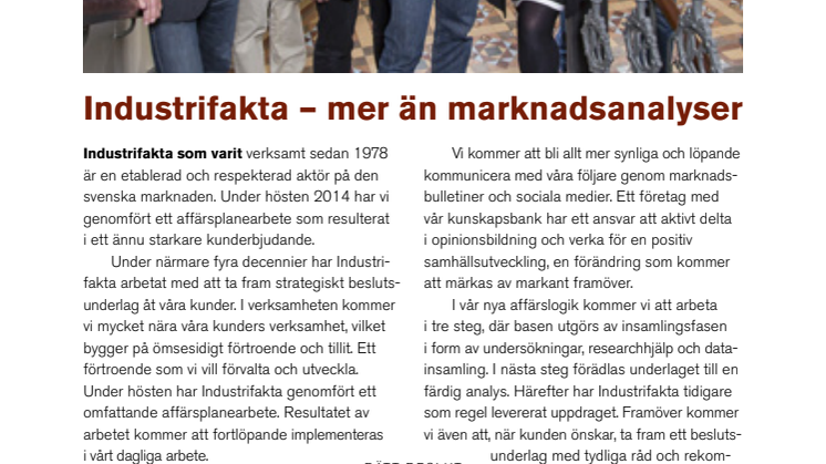 Industrifakta – mer än marknadsanalyser