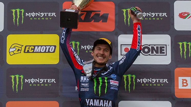 今シーズン初となる総合優勝を獲得した#91 ジェレミー・シーワー（YZ450F）