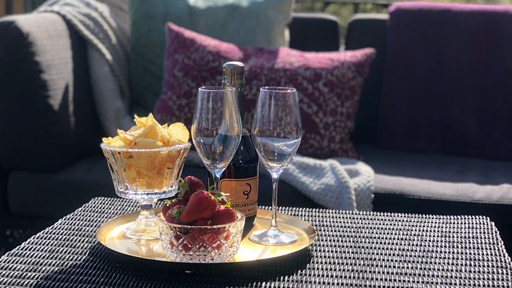 Fördrink på terassen