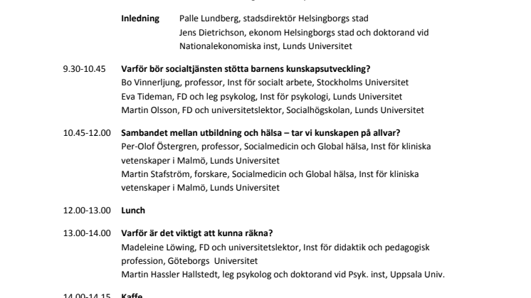 Program 6 april