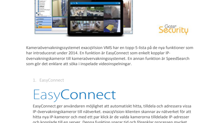 Kameraövervakning: Toppfunktioner i exacqVision