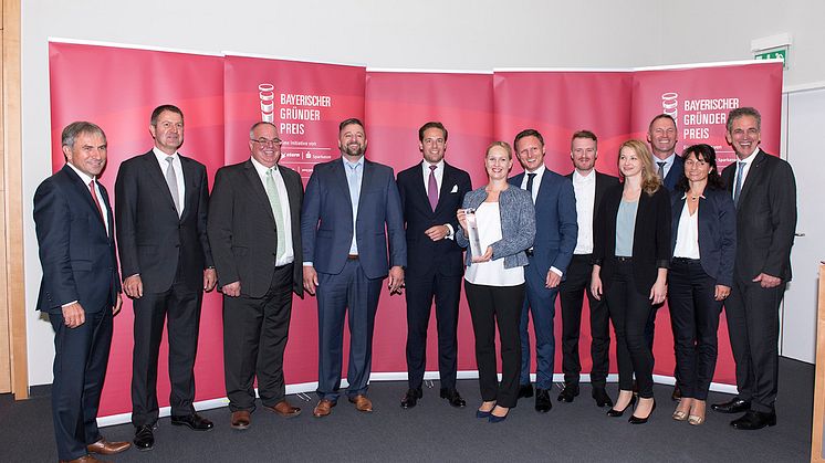 Stadtsparkasse München gratuliert ihrem Kunden flissade zur Auszeichnung mit dem Bayerischen Gründerpreis