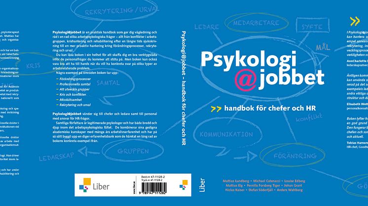 Psykologi på Jobbet - hela omslaget. 
