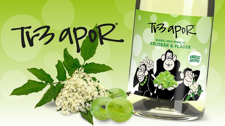 Nyhet! Tr3 Apor Bubbel med smak av krusbär och fläder