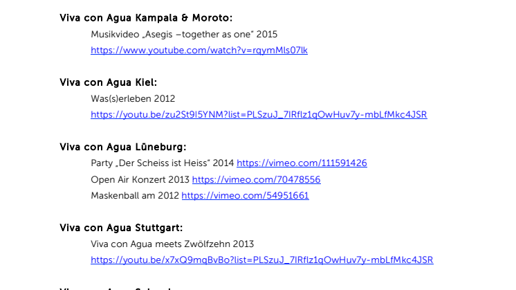 Beispiele für Videos aus dem ehrenamtlichen VCA-Netzwerk