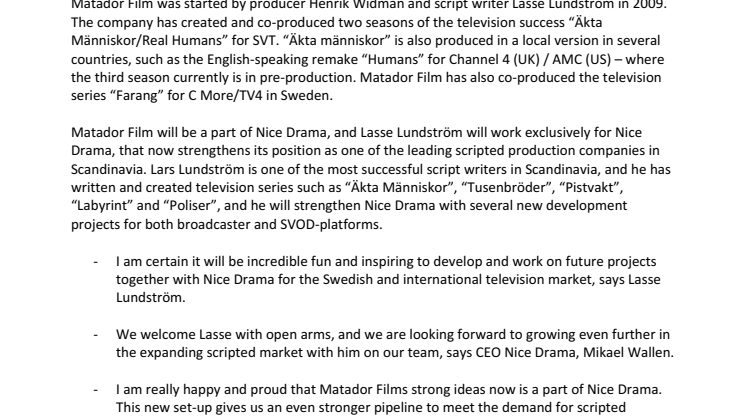 Nice buys Matador Film