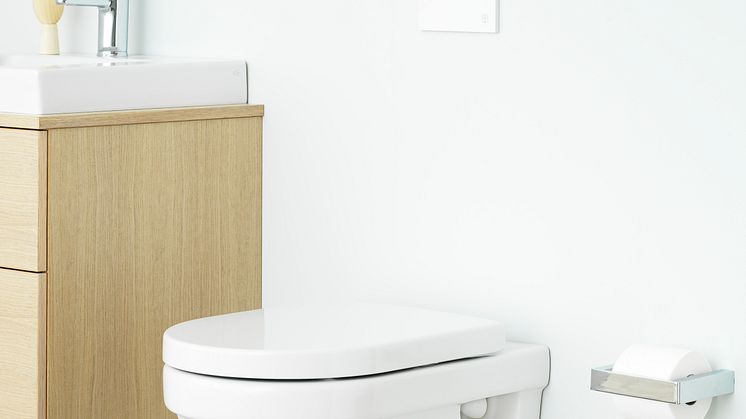 Hygienic Flush - vägghängd wc med öppen spolkant