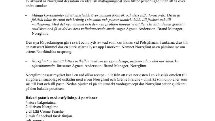 Krutrök byter namn till Norrglimt – samma goda smak, nytt namn och ny förpackningsdesign