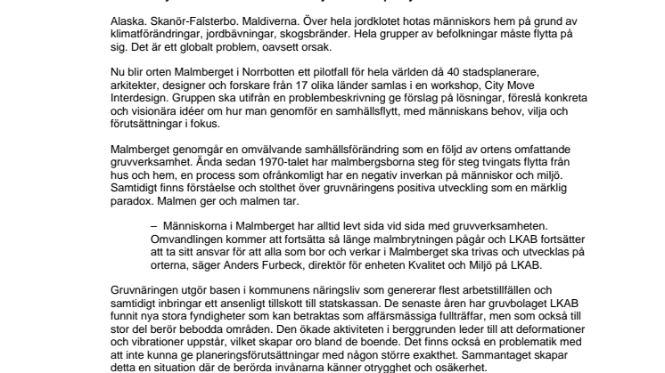 Hur flyttar man ett samhälle? Internationell workshop lägger grunden för ny svensk exporttjänst