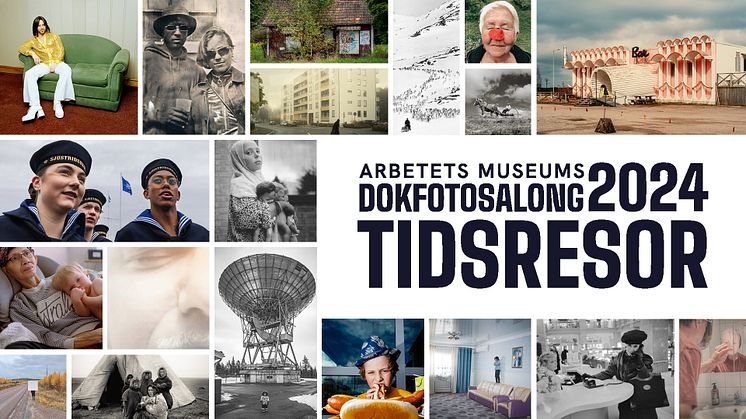 Utställningen bjuder på en mångfald av bildberättelser på temat "tidsresor". 40 fotografer från hela landet har bidragit med sina verk. 