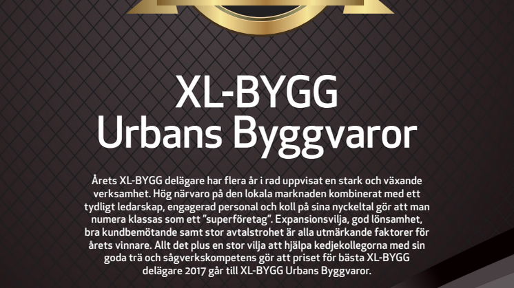 Årets XL-BYGG delägare 2017