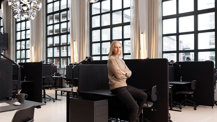 Lisa Köllerström under en arbetsdag på UNITY Hammarby Sjöstad. Foto: Sandra Birgersdotter