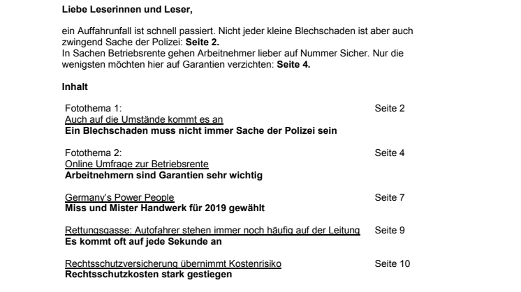 Tipps und Themen 4-2019
