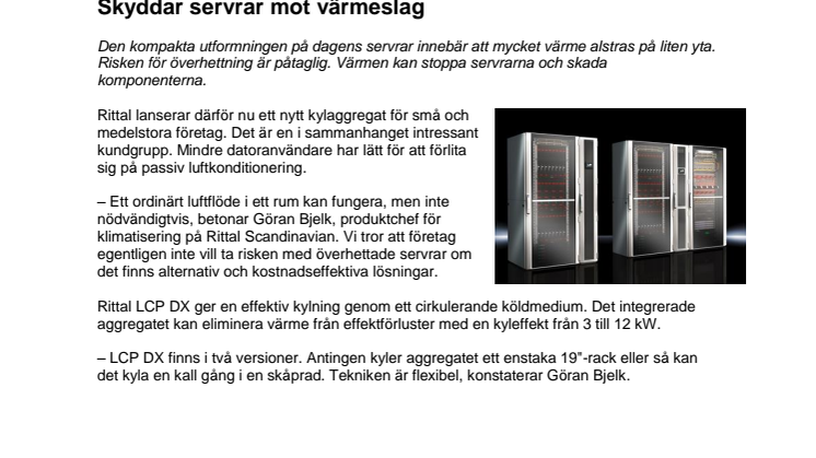 Skyddar servrar mot värmeslag