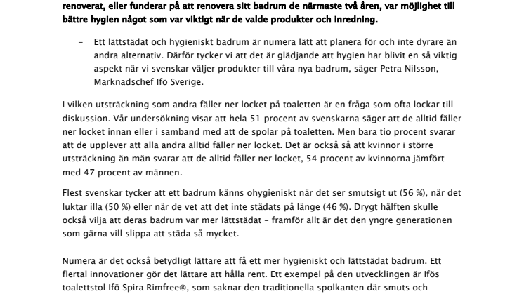 Att fälla ner locket eller inte fälla ner locket på toaletten – det är frågan