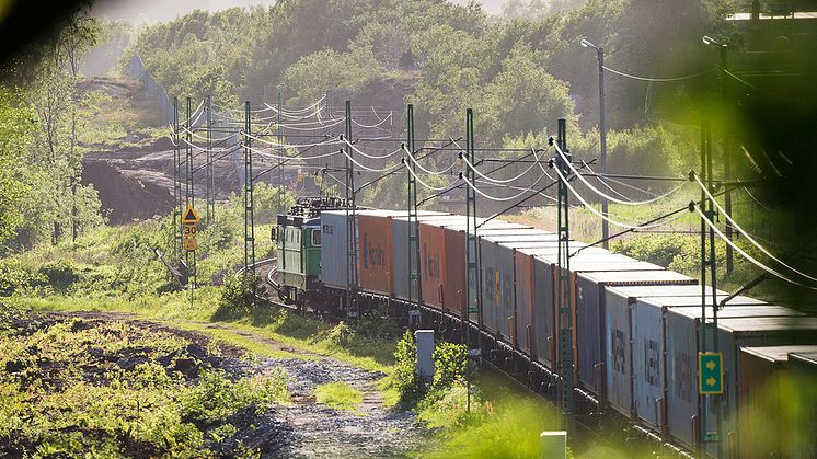 Utbygnaden av Hamnbanan möjliggör att ännu mer gods fraktas via järnvägen till Göteborg. Bildkälla: Göteborgs Hamn AB.