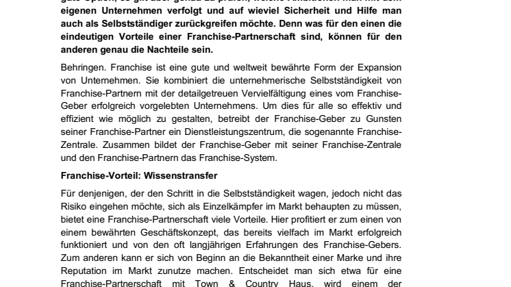 Franchise – Eine gute Option mit vielen Vorteilen