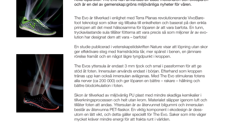 The Evo - revolutionerande miljövänlig löparskodesign