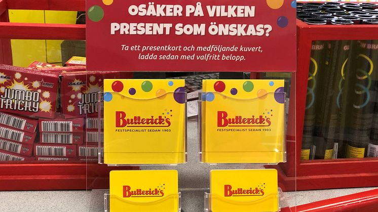 Butterick´s väljer presentkortssystem från Retain24