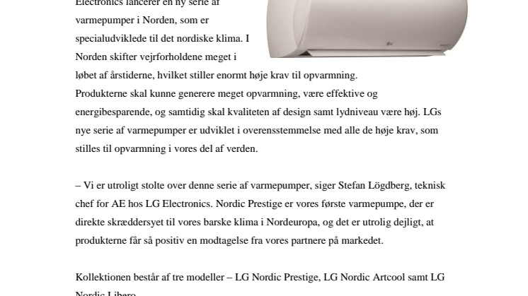 SPECIALUDVIKLEDE VARMEPUMPER TIL DANSKE HJEM