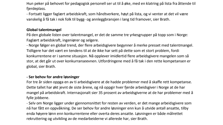 Disse jobbene er vanskeligst å fylle