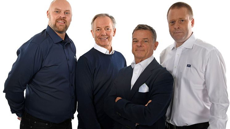 KGK:s monterpersonal (fr. v): Magnus Ehrenrot, Dan Kimblad, Mats Wedell och Anders Craemer.