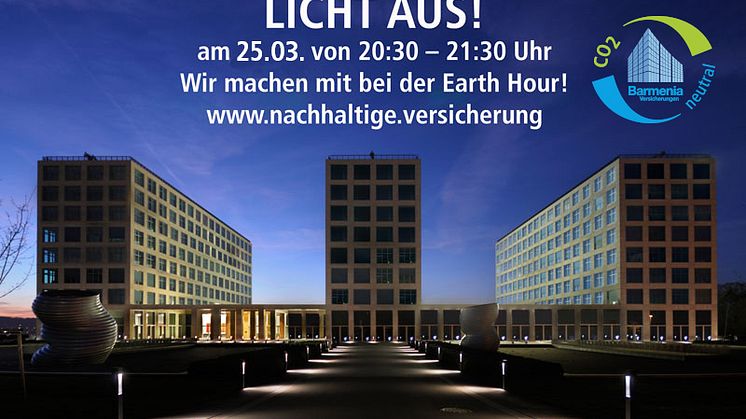 Barmenia nimmt mit ihren Wuppertaler Hauptverwaltungen an der Earth Hour teil.