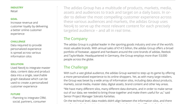 Case study: Adidas valde Neo4j för bättre kundupplevelser