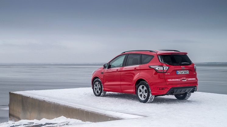 Nye Ford Kuga på nordkapp-platået