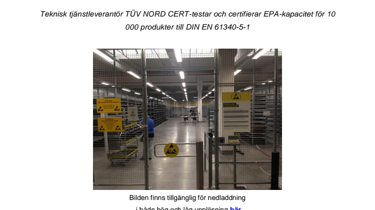 Conrad öppnar ny EPA för garanterat säker och lämplig lagring samt hantering av känsliga komponenter