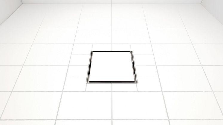 Purus Square Tile Insert, fyrkantig golvbrunn
