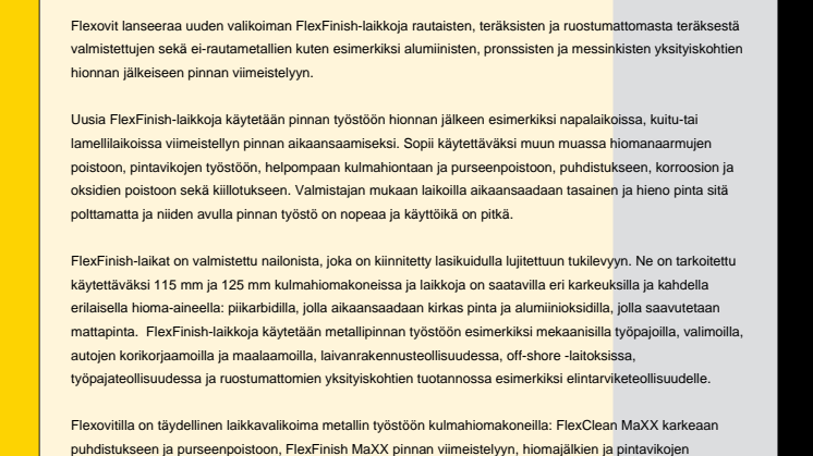Nopeampi pinnan viimeistely uusilla laikoilla