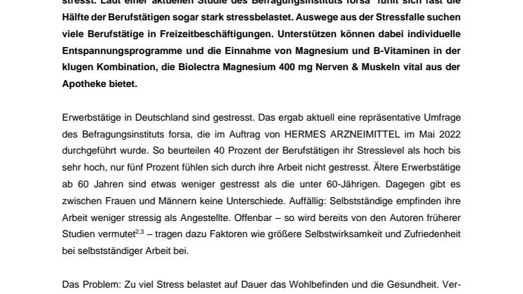 Pressemitteilung - Biolectra Magnesium - So gestresst sind deutsche Erwerbstätige  und so entspannen sie.pdf