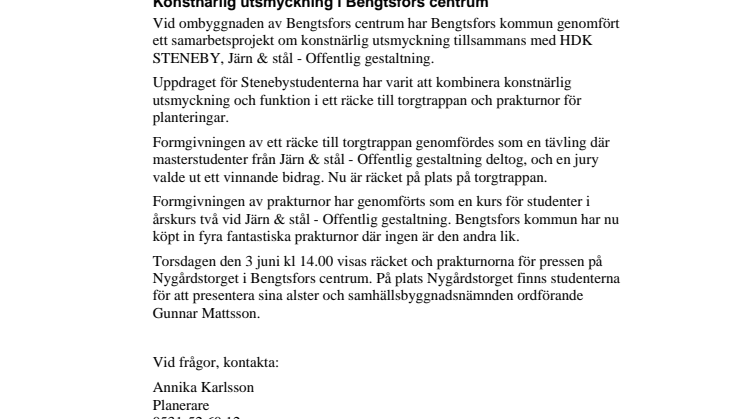 pressvisning av Bengtsfors centrum