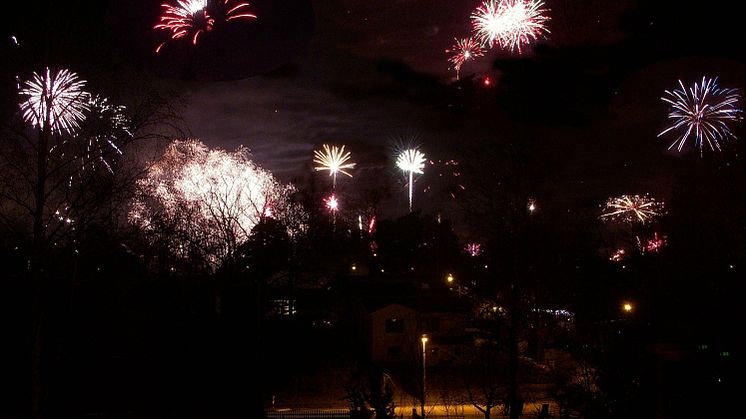 Fyrverkerier över Stockholm nyår 2011/2012