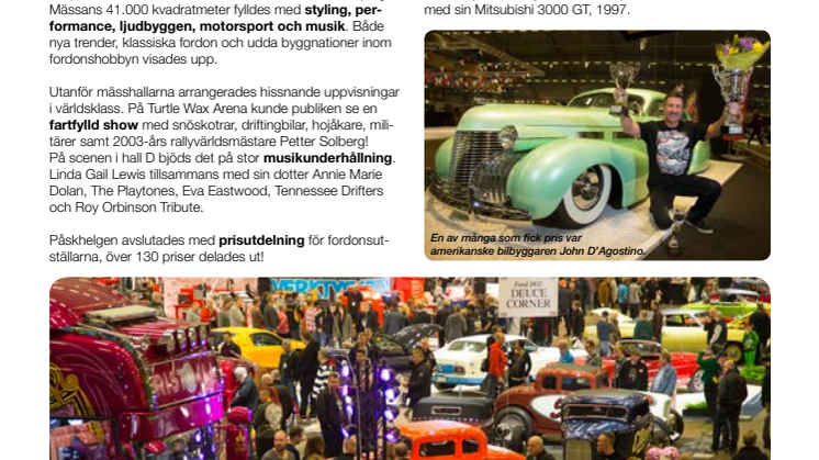 Flera vinnare på Bilsport Performance & Custom Motor Show