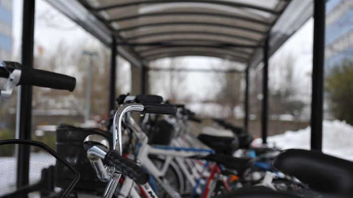 Pressvisning av ny cykelparkering vid Södra station, 6 november
