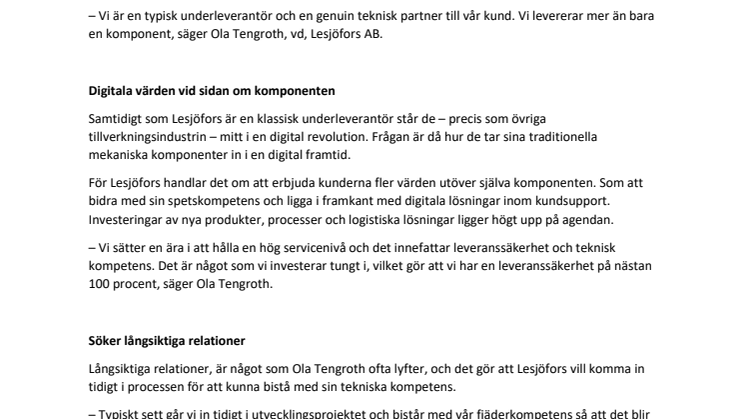 Klassiska underleverantören går in i en digital framtid
