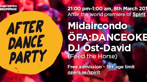 After Dancer Party - dansklubb med livemusik och dj på GöteborgsOperan