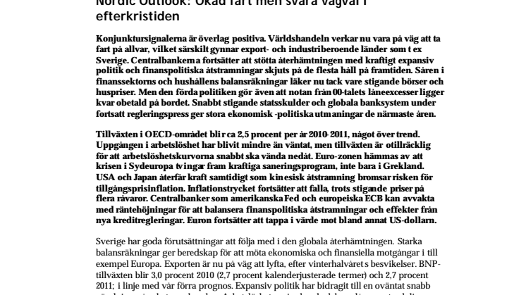 Nordic Outlook