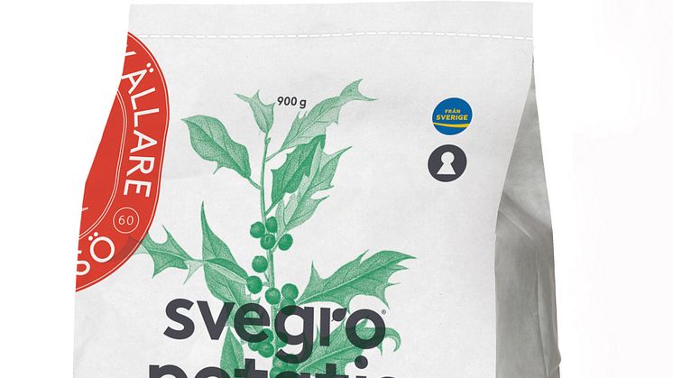 Vinterpotatis med motiv av järnek 