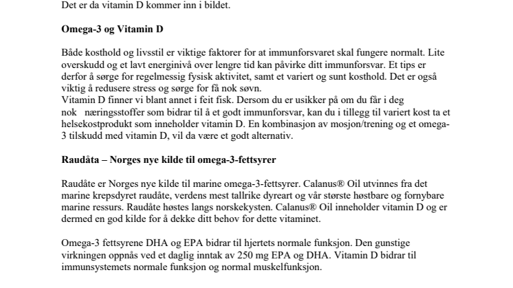 Er immunforsvaret klar for vinteren?