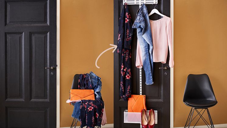 On door storage