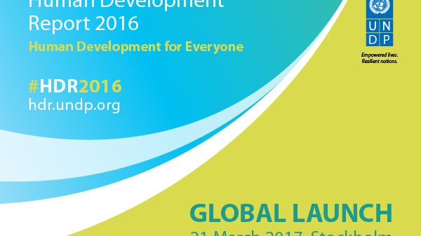 Media Advisory: Human Development Report to launch on 21 March in Stockholm, Sweden
