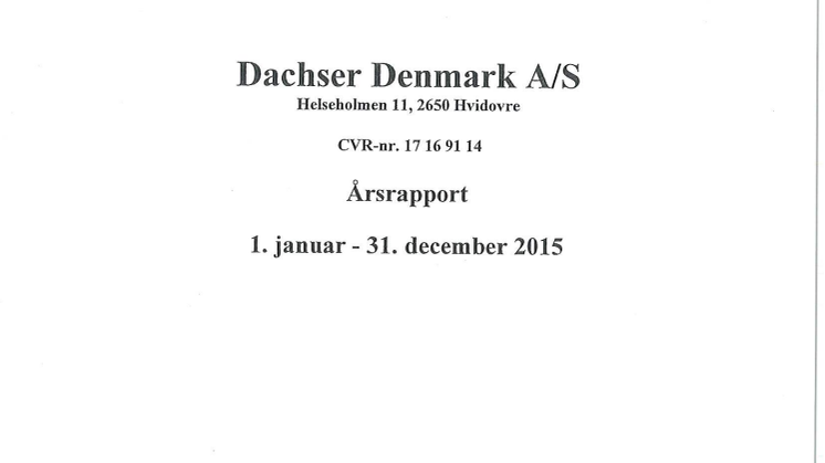 Dachser Denmark Årsrapport