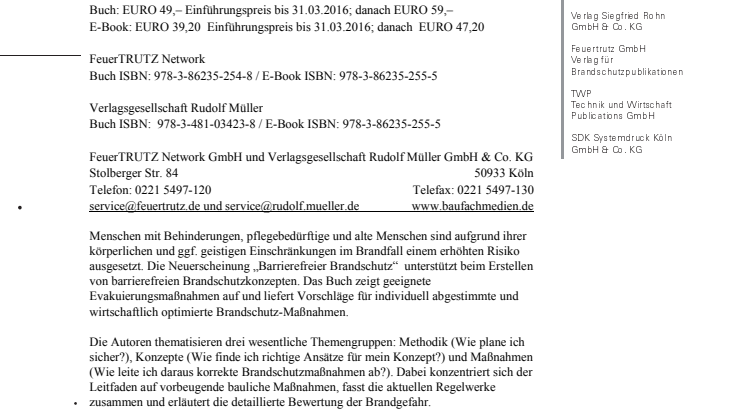 Barrierefreier Brandschutz 