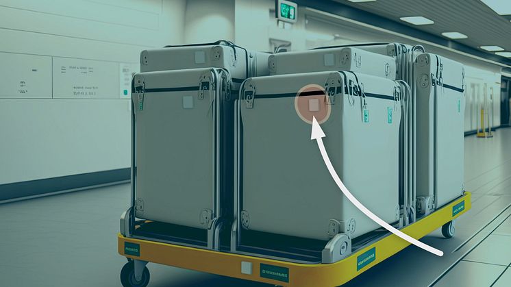 Tracking containers on a trolley with Sensative Square Tracker