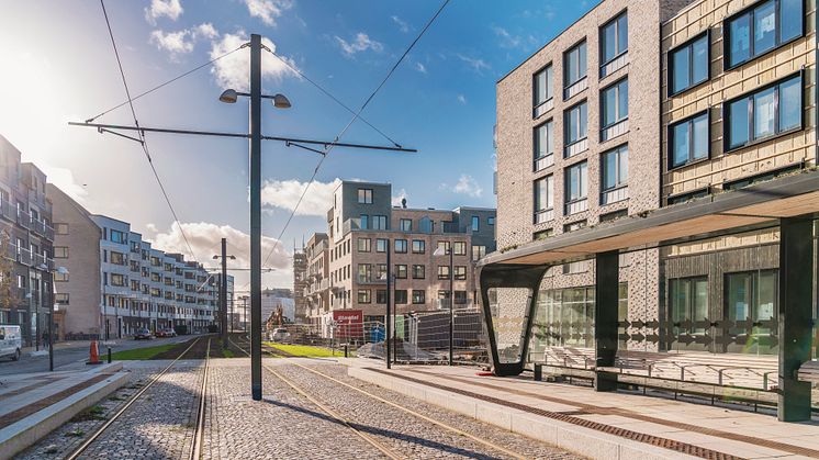 I mitten av bilden syns vårt innovationsbygge Xplorion.